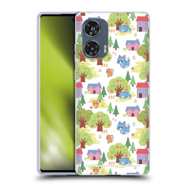Tom and Jerry Gokko Graphics Trees Pattern Soft Gel Case for Motorola Edge 50 Fusion