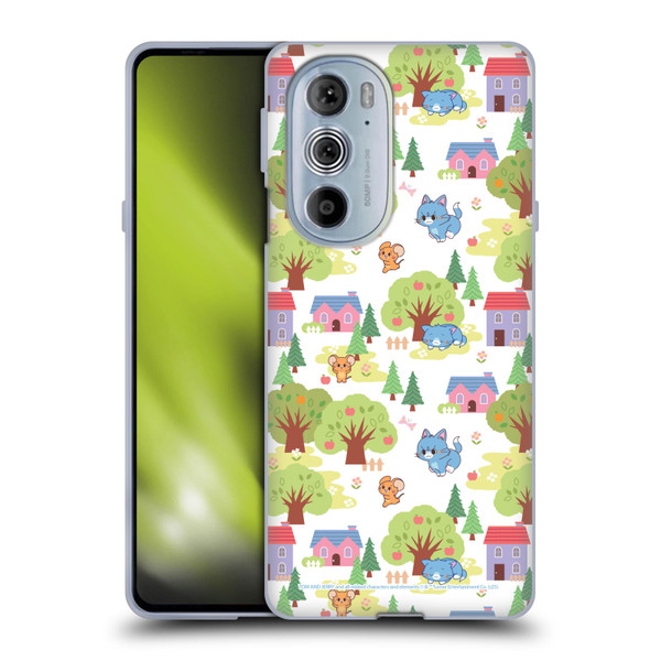 Tom and Jerry Gokko Graphics Trees Pattern Soft Gel Case for Motorola Edge X30
