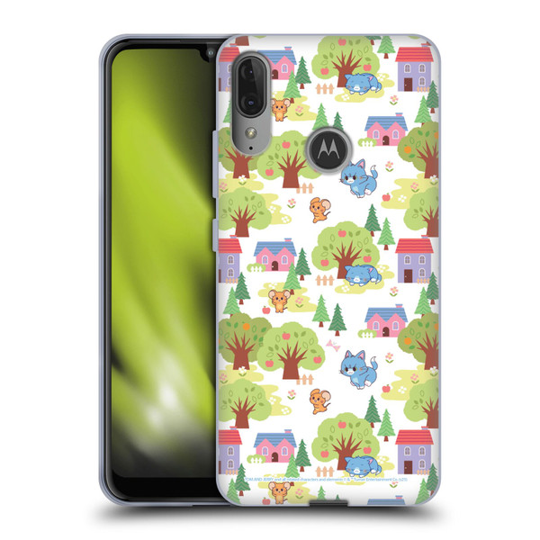 Tom and Jerry Gokko Graphics Trees Pattern Soft Gel Case for Motorola Moto E6 Plus