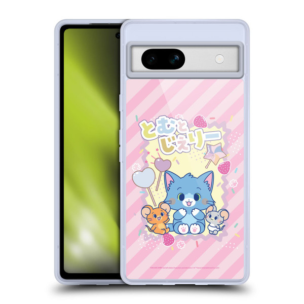 Tom and Jerry Gokko Graphics Character Art Soft Gel Case for Google Pixel 7a