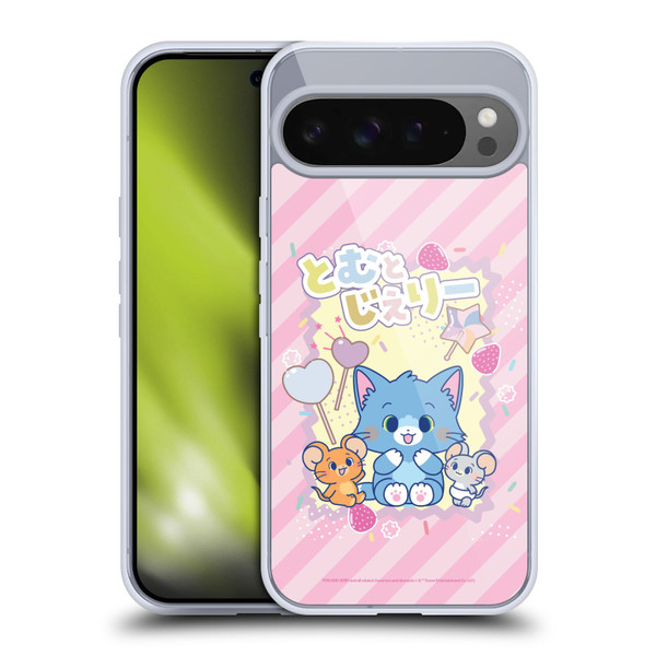 Tom and Jerry Gokko Graphics Character Art Soft Gel Case for Google Pixel 9 Pro XL