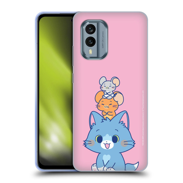 Tom and Jerry Gokko Graphics Characters Soft Gel Case for Nokia X30