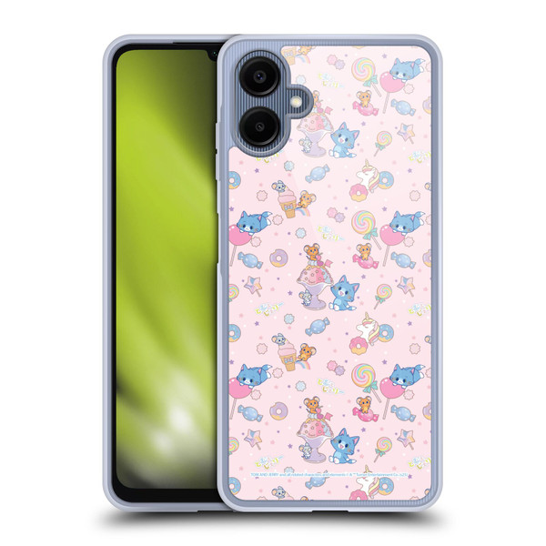 Tom and Jerry Gokko Graphics Sweets Pattern Soft Gel Case for Samsung Galaxy A06 4G