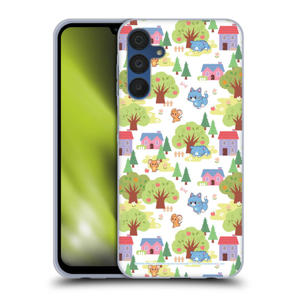 Tom and Jerry Gokko Graphics Trees Pattern Soft Gel Case for Samsung Galaxy A15