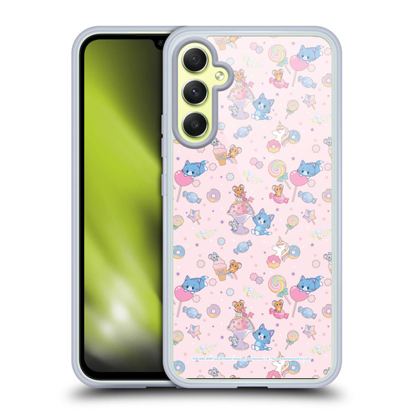 Tom and Jerry Gokko Graphics Sweets Pattern Soft Gel Case for Samsung Galaxy A34 5G