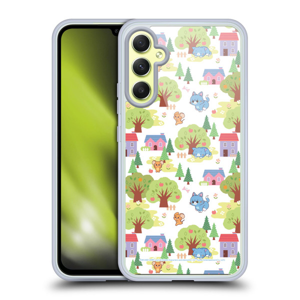 Tom and Jerry Gokko Graphics Trees Pattern Soft Gel Case for Samsung Galaxy A34 5G