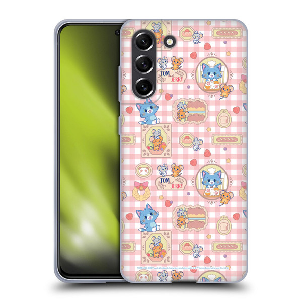 Tom and Jerry Gokko Graphics Baking Pattern Soft Gel Case for Samsung Galaxy S21 FE 5G