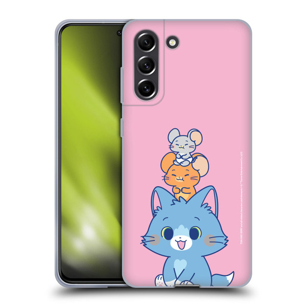 Tom and Jerry Gokko Graphics Characters Soft Gel Case for Samsung Galaxy S21 FE 5G