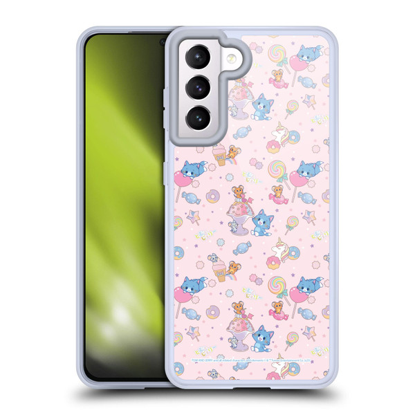Tom and Jerry Gokko Graphics Sweets Pattern Soft Gel Case for Samsung Galaxy S21 5G