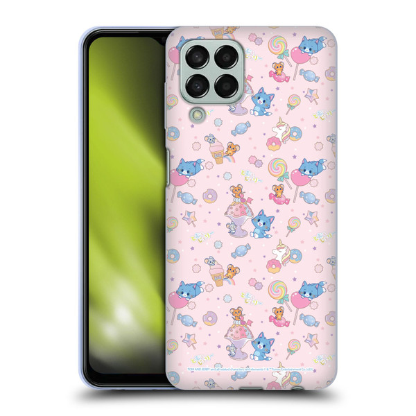 Tom and Jerry Gokko Graphics Sweets Pattern Soft Gel Case for Samsung Galaxy M33 (2022)