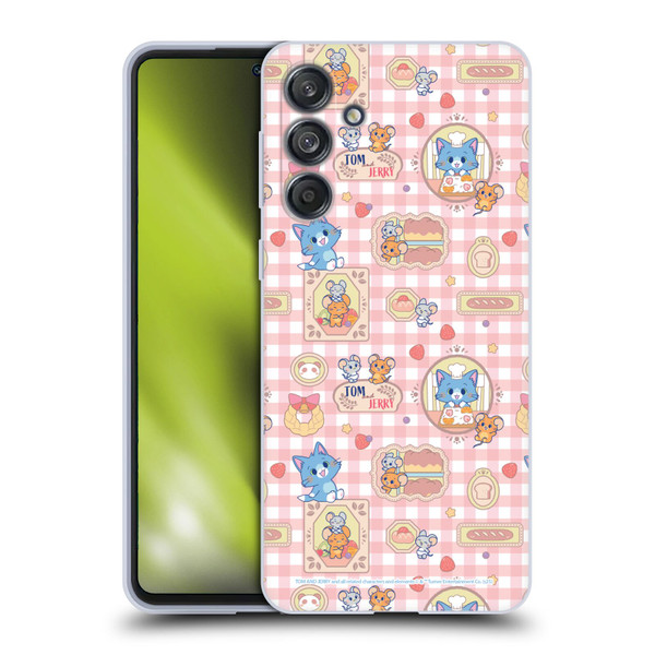 Tom and Jerry Gokko Graphics Baking Pattern Soft Gel Case for Samsung Galaxy M55 5G