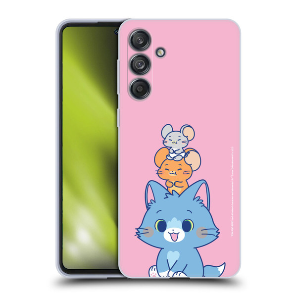 Tom and Jerry Gokko Graphics Characters Soft Gel Case for Samsung Galaxy M55 5G