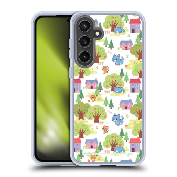 Tom and Jerry Gokko Graphics Trees Pattern Soft Gel Case for Samsung Galaxy S24 FE