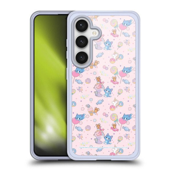 Tom and Jerry Gokko Graphics Sweets Pattern Soft Gel Case for Samsung Galaxy S24 5G