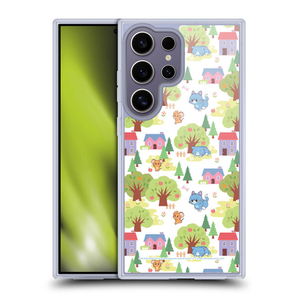 Tom and Jerry Gokko Graphics Trees Pattern Soft Gel Case for Samsung Galaxy S25 Ultra