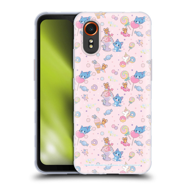 Tom and Jerry Gokko Graphics Sweets Pattern Soft Gel Case for Samsung Galaxy Xcover7 5G