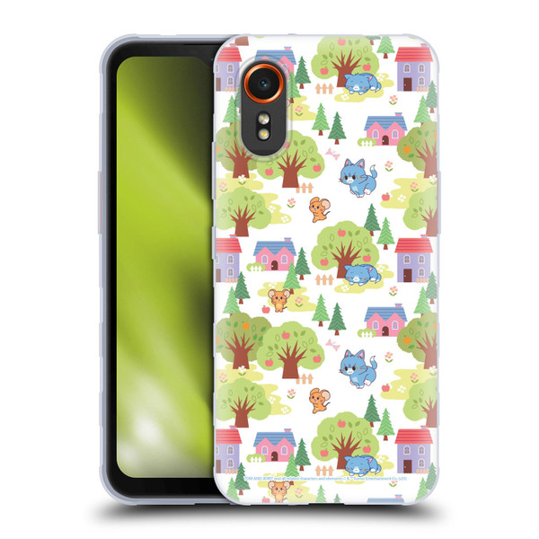 Tom and Jerry Gokko Graphics Trees Pattern Soft Gel Case for Samsung Galaxy Xcover7 5G