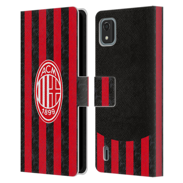 AC Milan 2025/26 Crest Kit Home Leather Book Wallet Case Cover For Nokia C2 2nd Edition