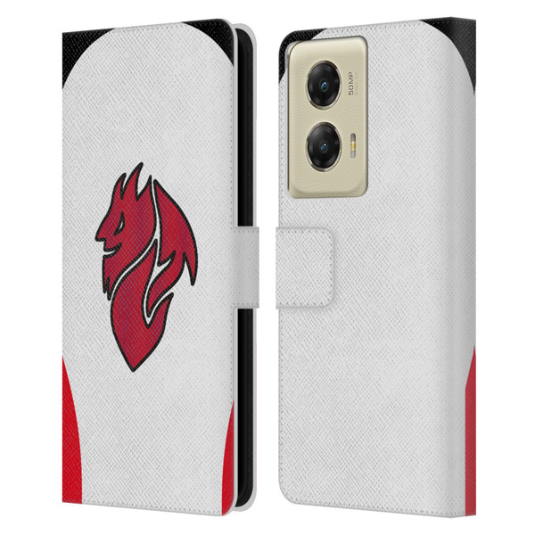 AC Milan 2025/26 Crest Kit Away Leather Book Wallet Case Cover For Motorola Moto G Stylus 5G (2024)