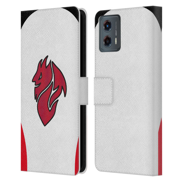 AC Milan 2025/26 Crest Kit Away Leather Book Wallet Case Cover For Motorola Moto G (2023)