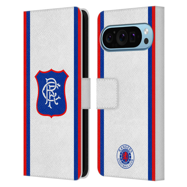 Rangers FC 2025/26 Kit Away Leather Book Wallet Case Cover For Google Pixel 9 / Pixel 9 Pro