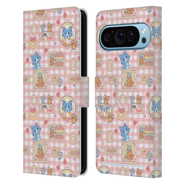 Tom and Jerry Gokko Graphics Baking Pattern Leather Book Wallet Case Cover For Google Pixel 9 / Pixel 9 Pro