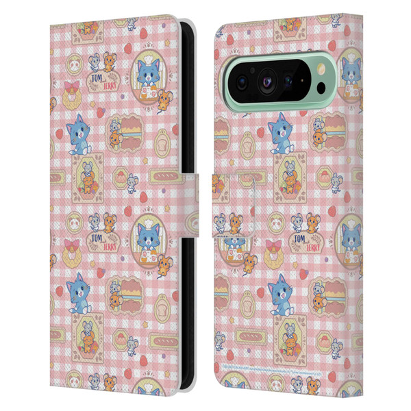 Tom and Jerry Gokko Graphics Baking Pattern Leather Book Wallet Case Cover For Google Pixel 9 Pro XL
