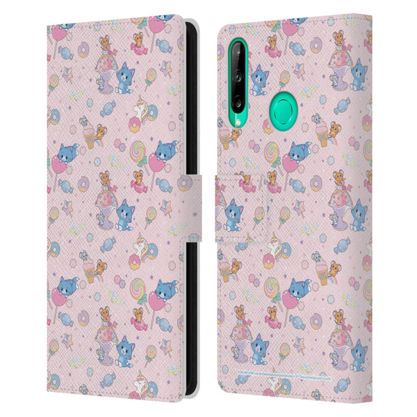 Tom and Jerry Gokko Graphics Sweets Pattern Leather Book Wallet Case Cover For Huawei P40 lite E