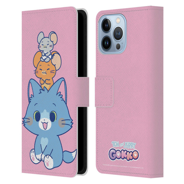 Tom and Jerry Gokko Graphics Characters Leather Book Wallet Case Cover For Apple iPhone 13 Pro Max