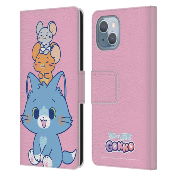 Tom and Jerry Gokko Graphics Characters Leather Book Wallet Case Cover For Apple iPhone 14