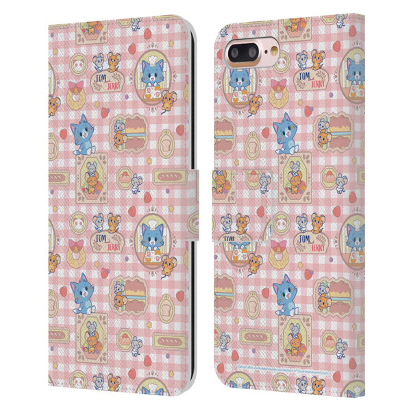 Tom and Jerry Gokko Graphics Baking Pattern Leather Book Wallet Case Cover For Apple iPhone 7 Plus / iPhone 8 Plus