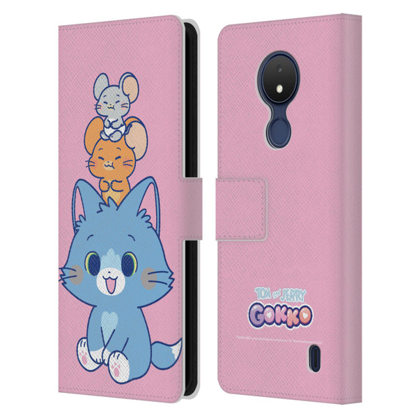Tom and Jerry Gokko Graphics Characters Leather Book Wallet Case Cover For Nokia C21