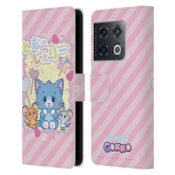 Tom and Jerry Gokko Graphics Character Art Leather Book Wallet Case Cover For OnePlus 10 Pro