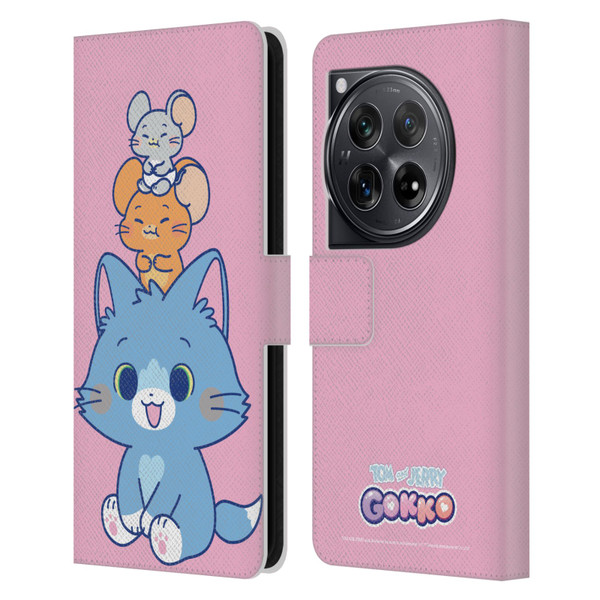 Tom and Jerry Gokko Graphics Characters Leather Book Wallet Case Cover For OnePlus 12
