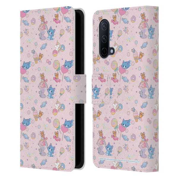 Tom and Jerry Gokko Graphics Sweets Pattern Leather Book Wallet Case Cover For OnePlus Nord CE 5G