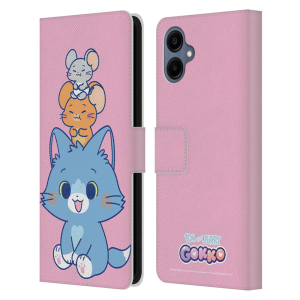 Tom and Jerry Gokko Graphics Characters Leather Book Wallet Case Cover For Samsung Galaxy A06 4G