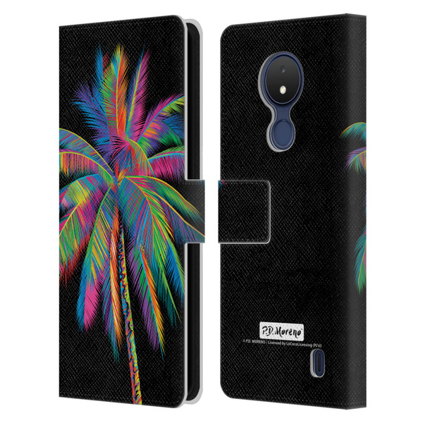 P.D. Moreno Assorted Design Palm Tree Leather Book Wallet Case Cover For Nokia C21