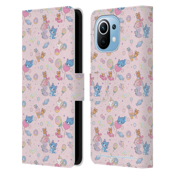 Tom and Jerry Gokko Graphics Sweets Pattern Leather Book Wallet Case Cover For Xiaomi Mi 11