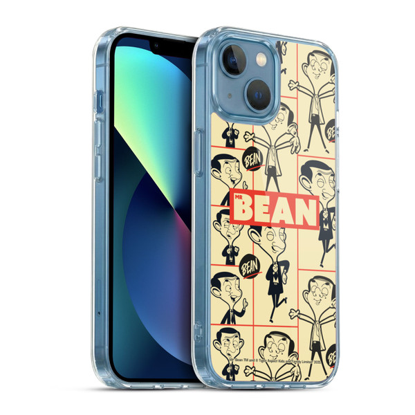 Mr. Bean: The Animated Series Graphic Art Collage Soft Gel Case for Apple iPhone 13 Mini & MagSafe