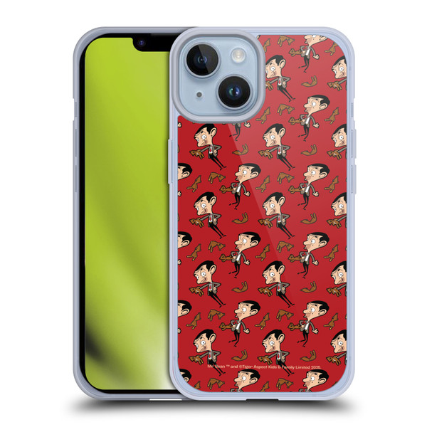 Mr. Bean: The Animated Series Graphic Art Teddy Pattern Soft Gel Case for Apple iPhone 14