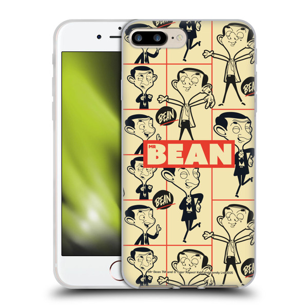 Mr. Bean: The Animated Series Graphic Art Collage Soft Gel Case for Apple iPhone 7 Plus / iPhone 8 Plus