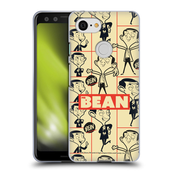 Mr. Bean: The Animated Series Graphic Art Collage Soft Gel Case for Google Pixel 3