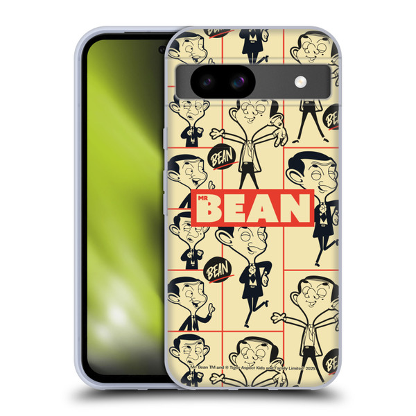 Mr. Bean: The Animated Series Graphic Art Collage Soft Gel Case for Google Pixel 8a