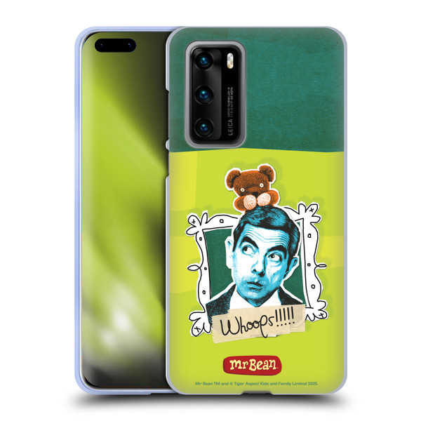 Mr. Bean Doodle Art Portrait Soft Gel Case for Huawei P40 5G