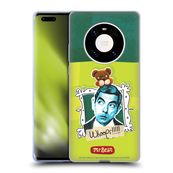 Mr. Bean Doodle Art Portrait Soft Gel Case for Huawei Mate 40 Pro 5G