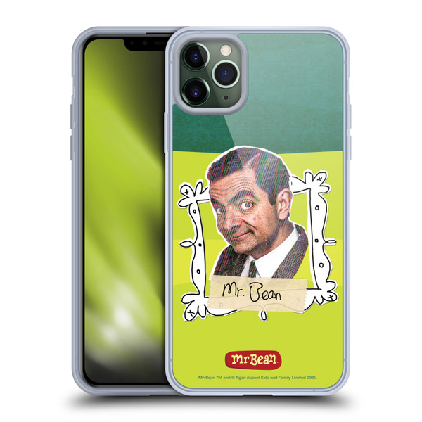 Mr. Bean Doodle Art With Teddy Soft Gel Case for Apple iPhone 11 Pro Max