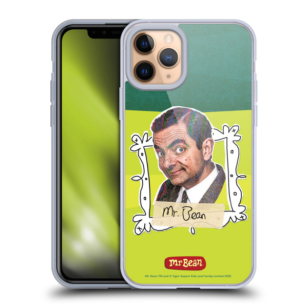 Mr. Bean Doodle Art With Teddy Soft Gel Case for Apple iPhone 11 Pro