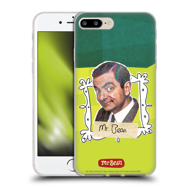 Mr. Bean Doodle Art With Teddy Soft Gel Case for Apple iPhone 7 Plus / iPhone 8 Plus
