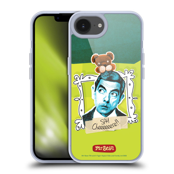 Mr. Bean Doodle Art Portrait Soft Gel Case for Apple iPhone 16e