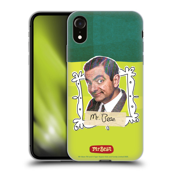 Mr. Bean Doodle Art With Teddy Soft Gel Case for Apple iPhone XR